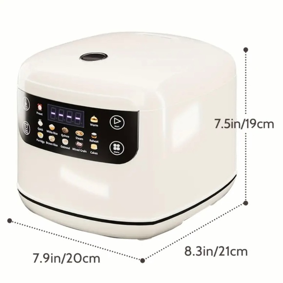 New Rice Cooker 67.63oz Portable Multi-Functional, 10 Menu Options Non-Stick - Picture 2 of 9